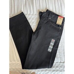 LEVI'S 505 34x34REG. FIT STRAIGHT LEG BLACK DENIM JEANS NEW  2005 W/ R ON TAG